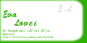 eva lovei business card